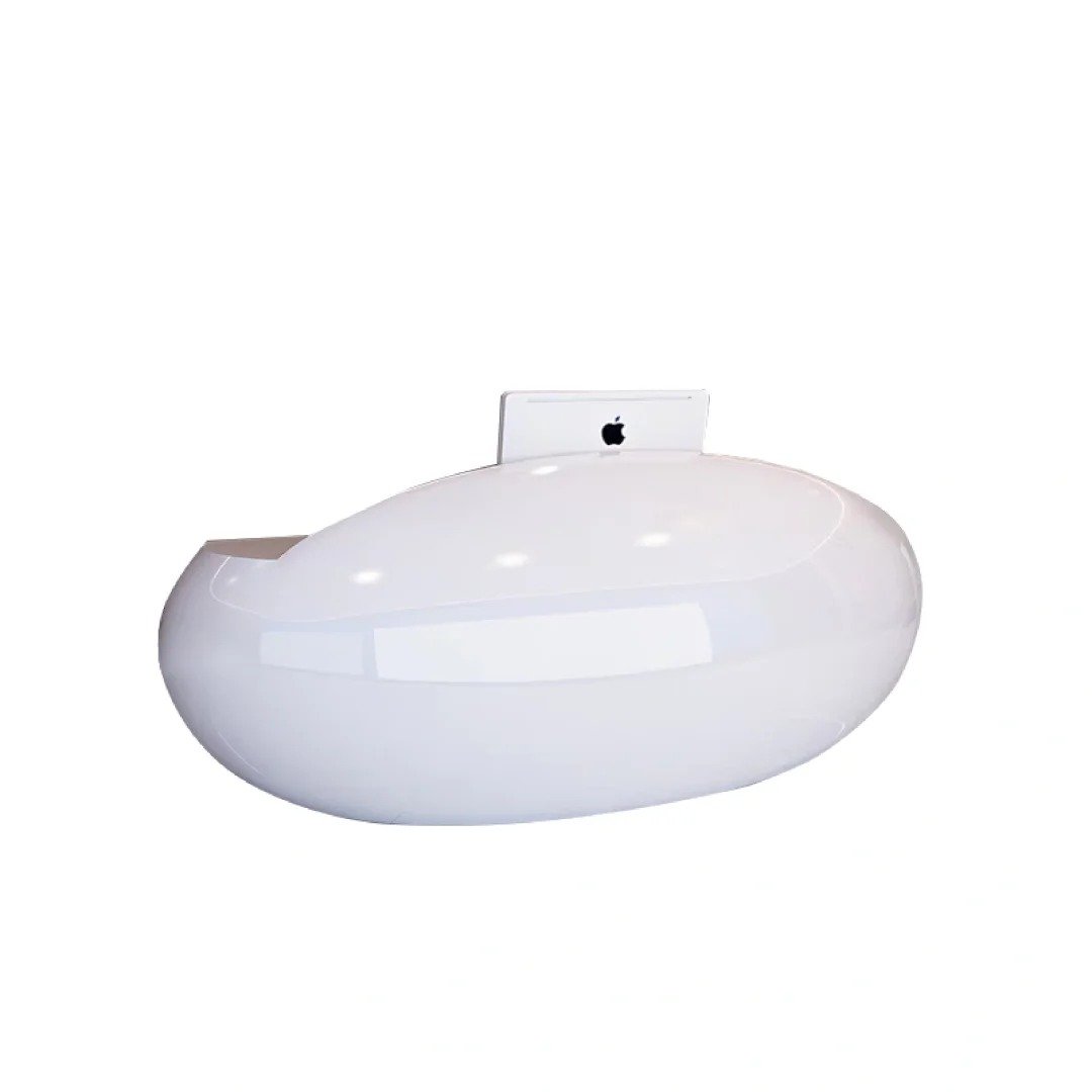 Creative Oval Fiberglass Reception Desk Bar Counter