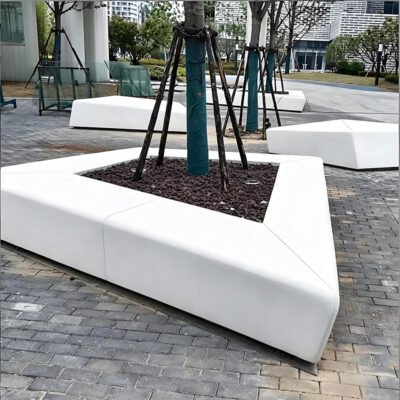 GRC / GFRC Square Tree Planter Bench