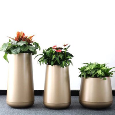 主图4 Stainless Steel Teardrop Vase & Creative Round Planter