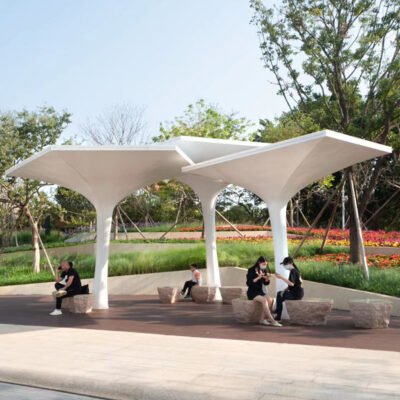 Stainless Steel Outdoor Pergola and Park Pavilion