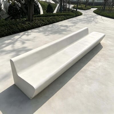 GRC / GFRC Long Bench With Backrest