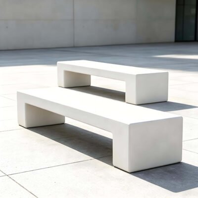 3 GRC / GFRC U‑Shape Hollow Block Bench