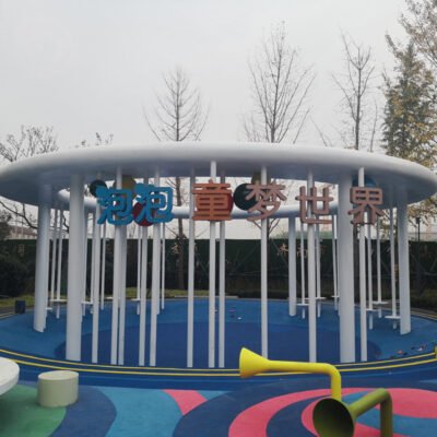 Large Stainless Steel Outdoor Landscape PavilionPergola for Playgrounds