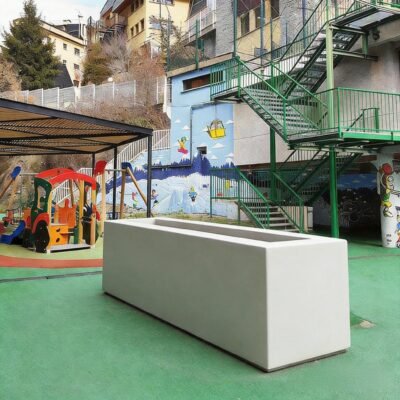 GRC concrete elongated planter UHPC planting box