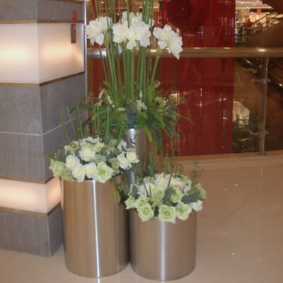 主图5 Creative Cylindrical Stainless Steel Planter Set