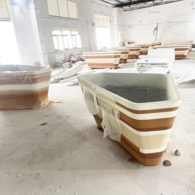 Triangular GRC concrete planter UHPC planting bowl