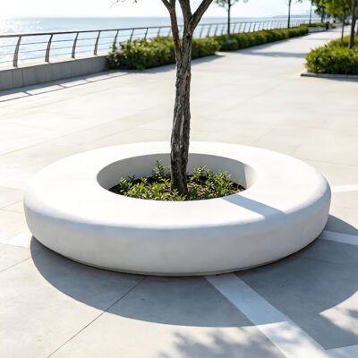 GRC / GFRC Round Donut Tree Pit Bench