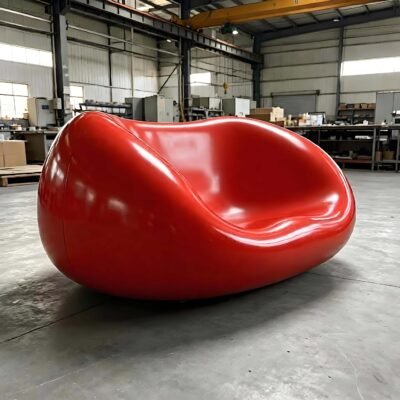 Fiberglass Organic Shape Sofa Bench