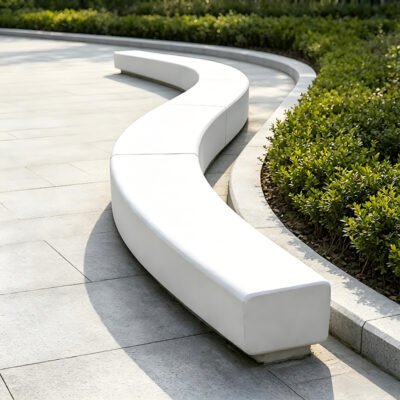 GRC / GFRC S‑Curve Modular Curved Bench