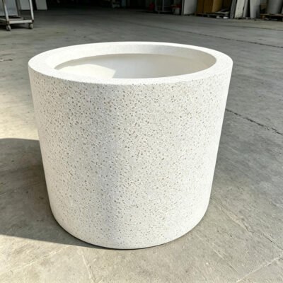 1 Cylindrical Terrazzo Concrete Outdoor Planter Pot