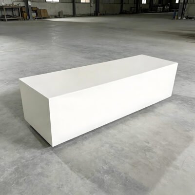 Custom Precast Concrete Rectangular Landscape Bench