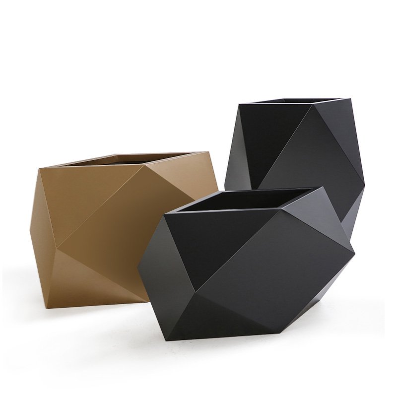 Creative Custom-Shaped Stainless Steel Landscape Planter Set