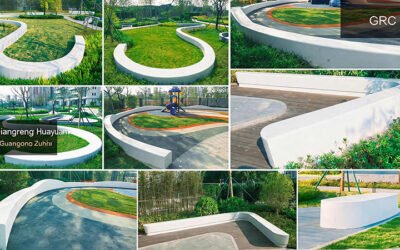 GRC Concrete Benches & UHPC Special-Shaped Landscape Seating for Outdoor Parks