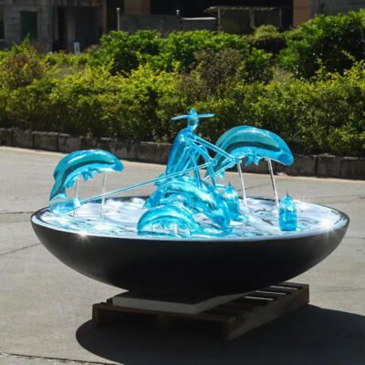 2 Transparent Resin Creative Art Sculpture Ornament