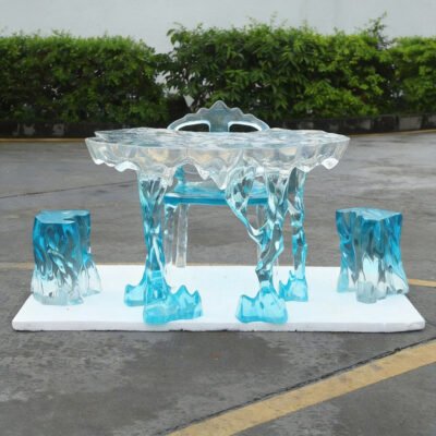5 Transparent Resin Creative Table & Stool