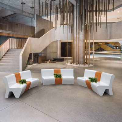 Modern FRP Modular Lobby Bench For Office Hotel