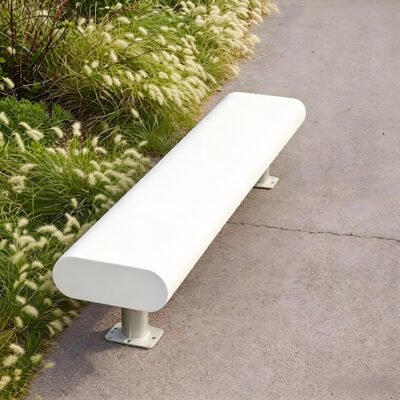 1 Precast Concrete Bracket-Mounted Landscape Bench