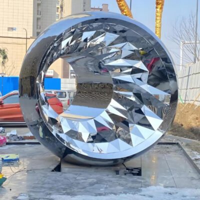 Stainless Steel Mirror Polished Landscape Sculpture