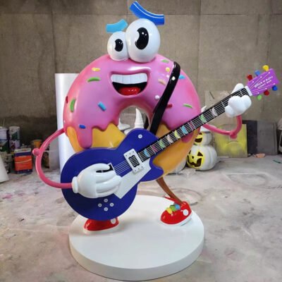 1 Creative Fiberglass Musical Cartoon Character Sculpture Ornament
