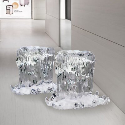 01 (2) Transparent Resin Art Sculpture Seat