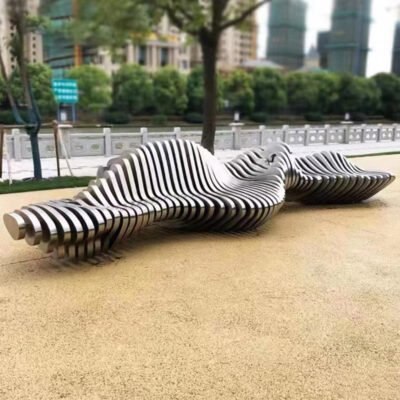 1 Creative Irregularly Shaped Stainless Steel Sliced SeatStool