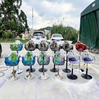 1 Transparent Resin Creative Art Seat