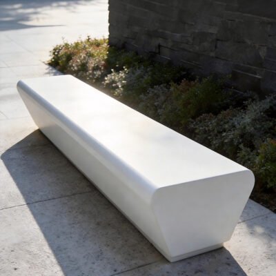 GRC/GFRC Smooth Curved Landscape Bench