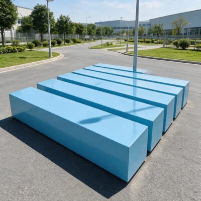 1 Commercial Fiberglass Park Block Bench