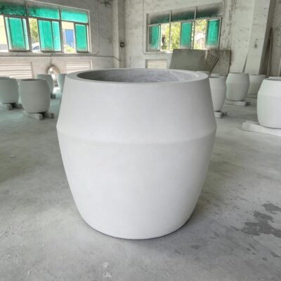 Large Bulbous GRC & GFRC Concrete Outdoor Planter