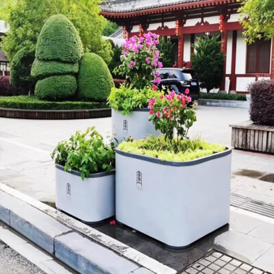 Commercial Square Stainless Steel Landscape Planter Box Sets