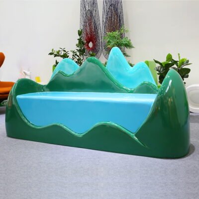 展会沙发主图_看图王 Weatherproof Fiberglass Mountain Seat Bench