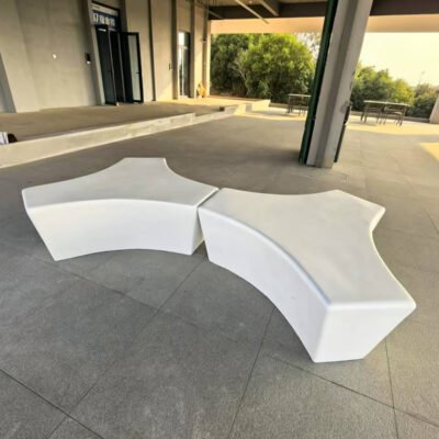 GRC / GFRC Modular Interlocking Curved Segment Landscape Bench