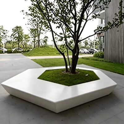 GRC GFRC Hex Planter Bench For Tree Pit