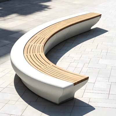 1 GRC / GFRC Organic Irregular Pebble Bench