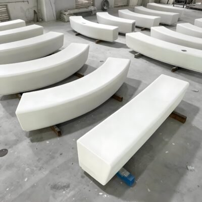 Custom GRC/GFRC Curved Combination Outdoor Bench