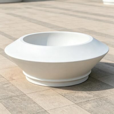 Wide Shallow Bowl GRC & GFRC Outdoor Concrete Planter