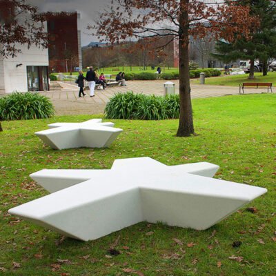 Fiberglass Star‑Shaped Outdoor Landscape Bench