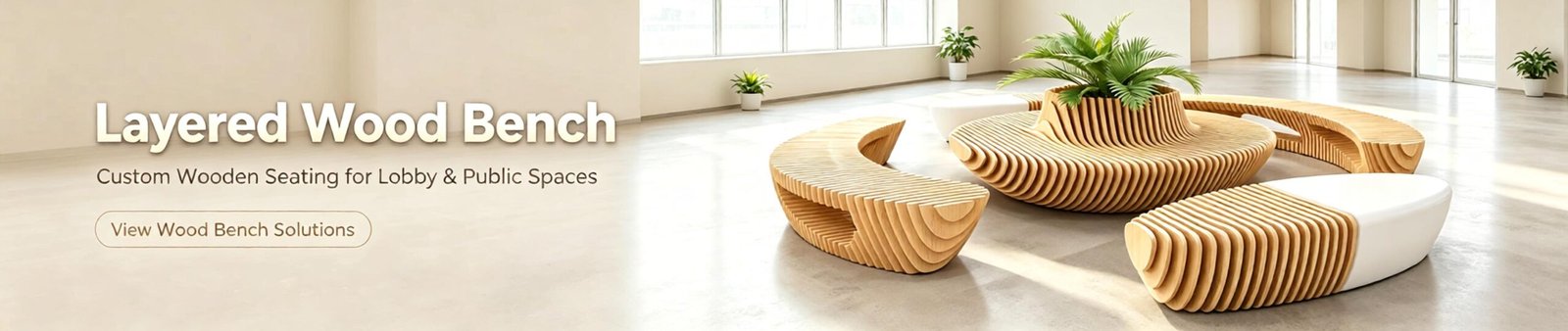 layered wood bench